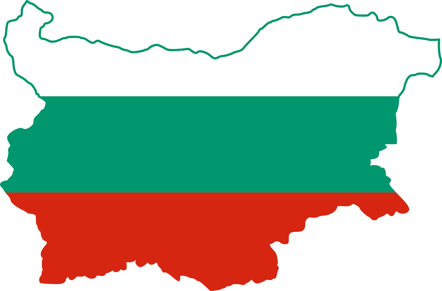 Bulgaria Flag Map