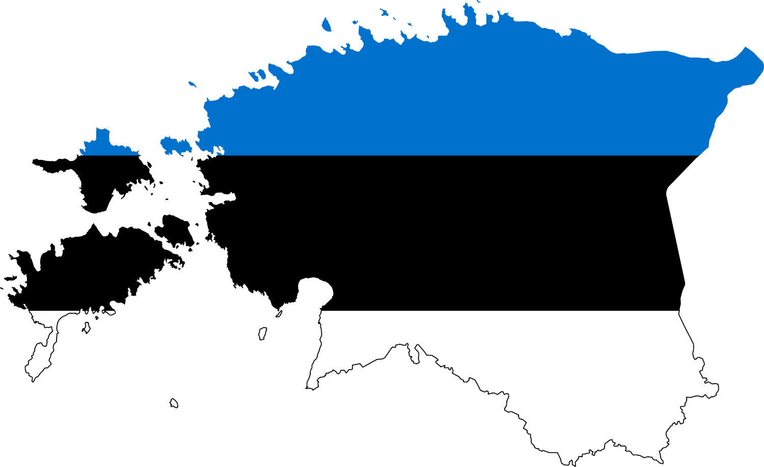 Estonia Flag Map