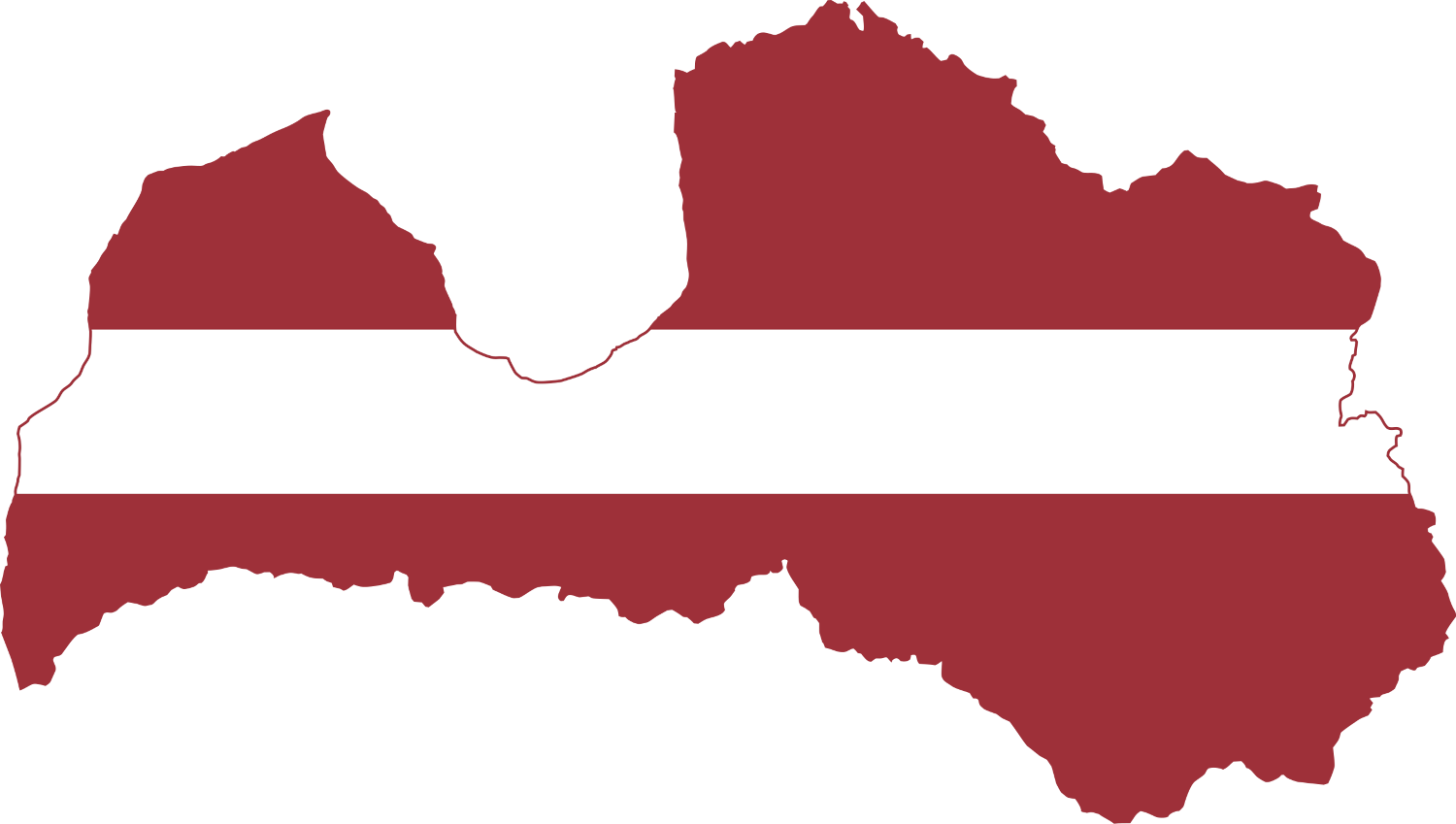 Latvia Flag Map
