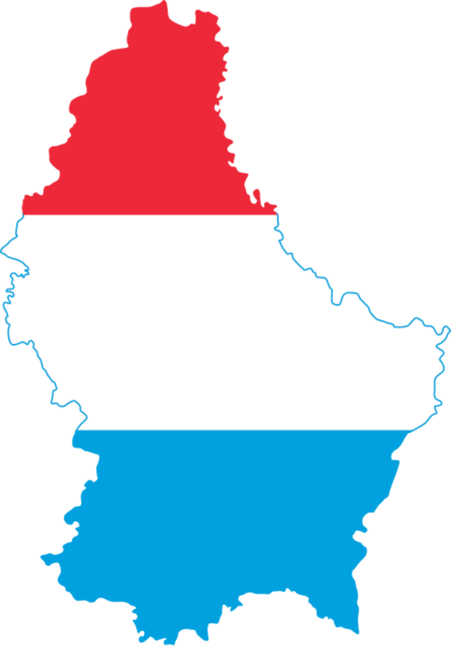 Luxembourg Flag Map