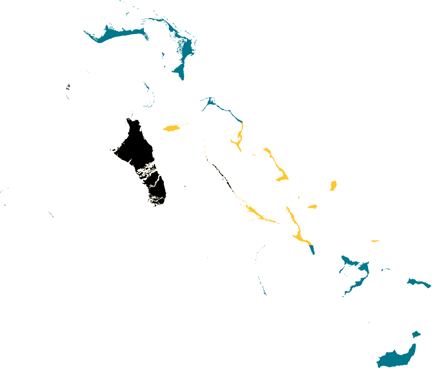Bahamas Flag Map