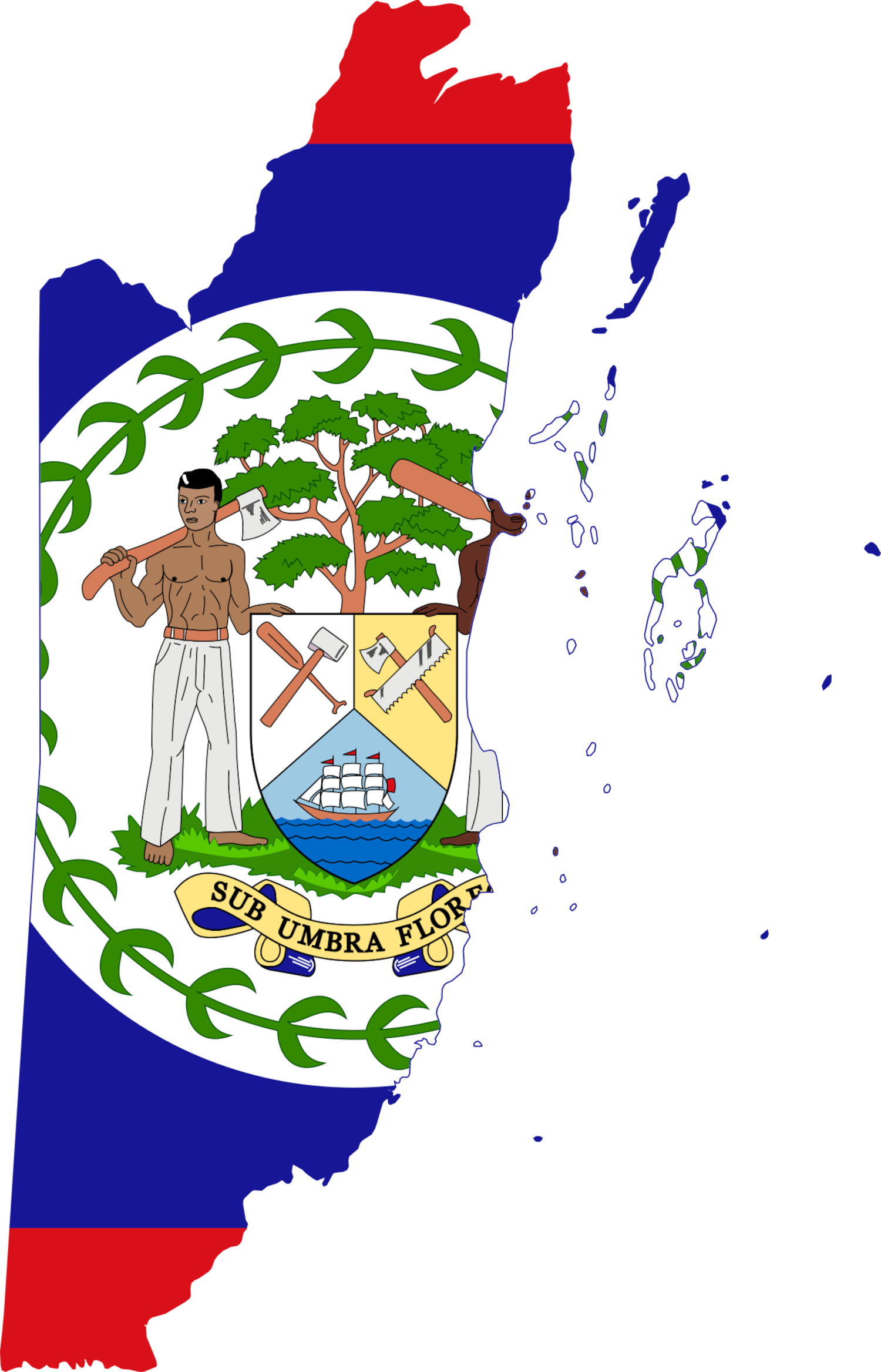 Belize Flag Map