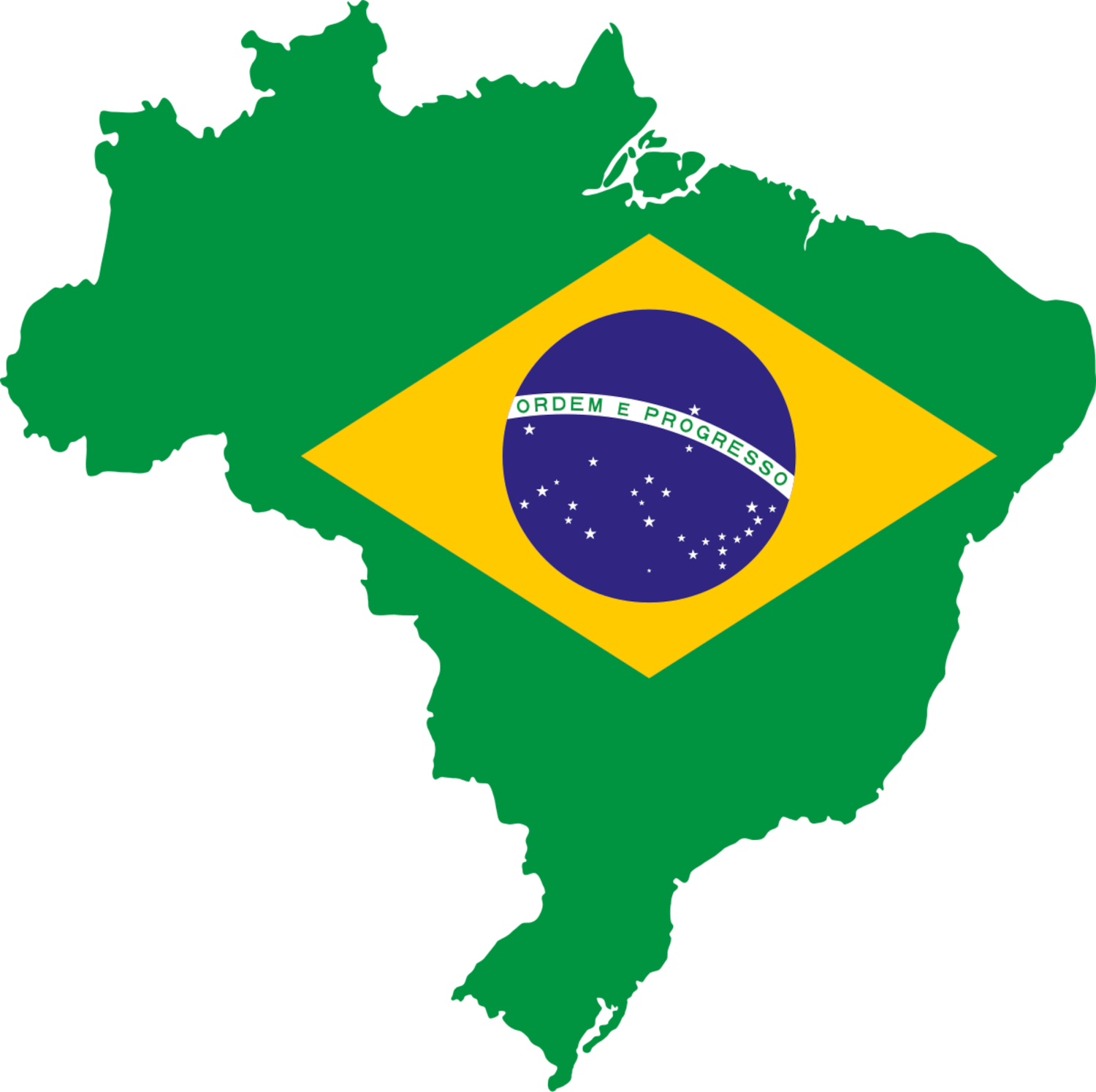 Brazil Flag Map