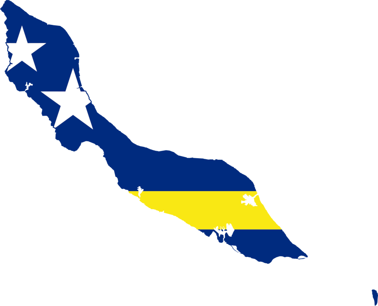 Curaçao Flag Map