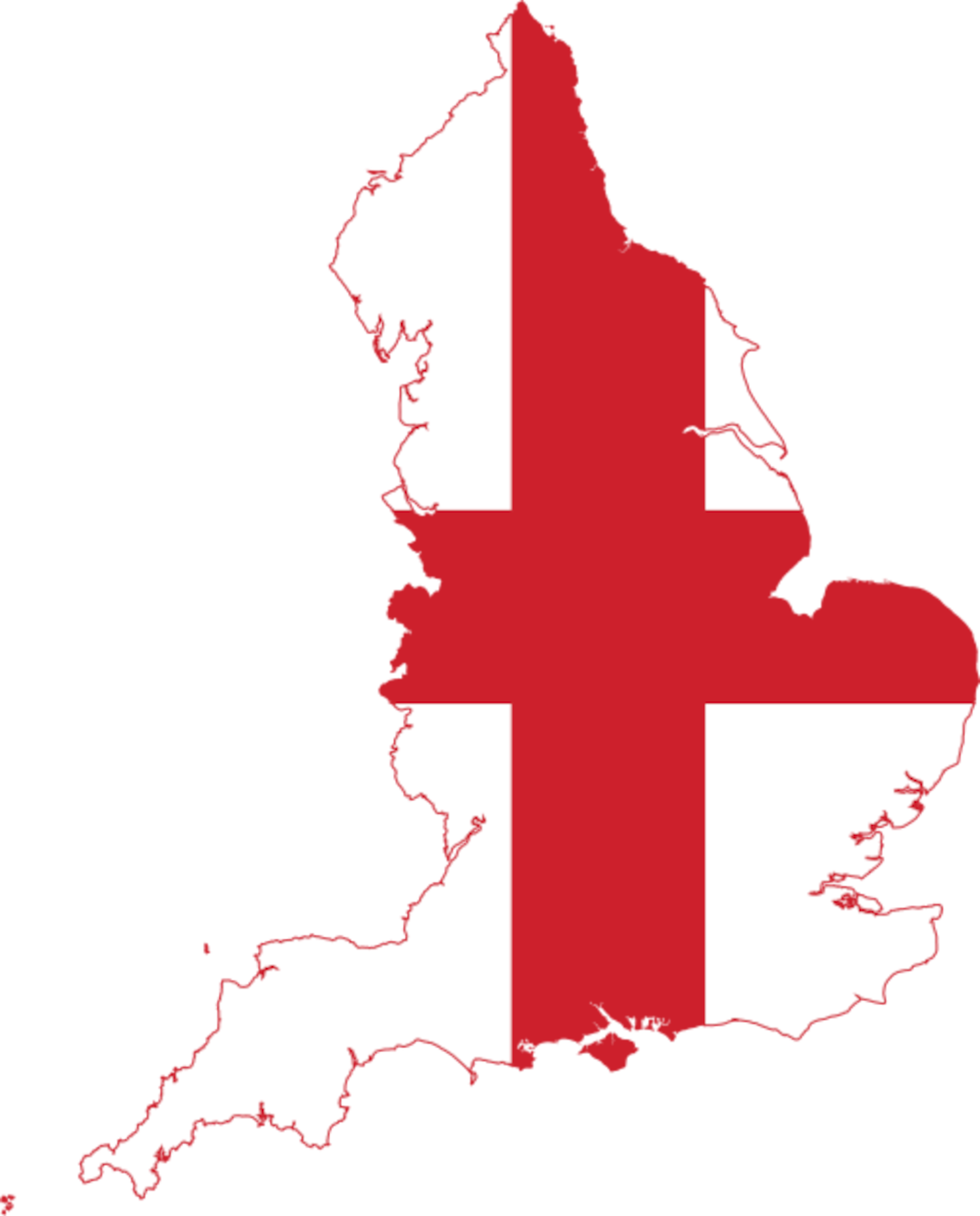 England Flag Map