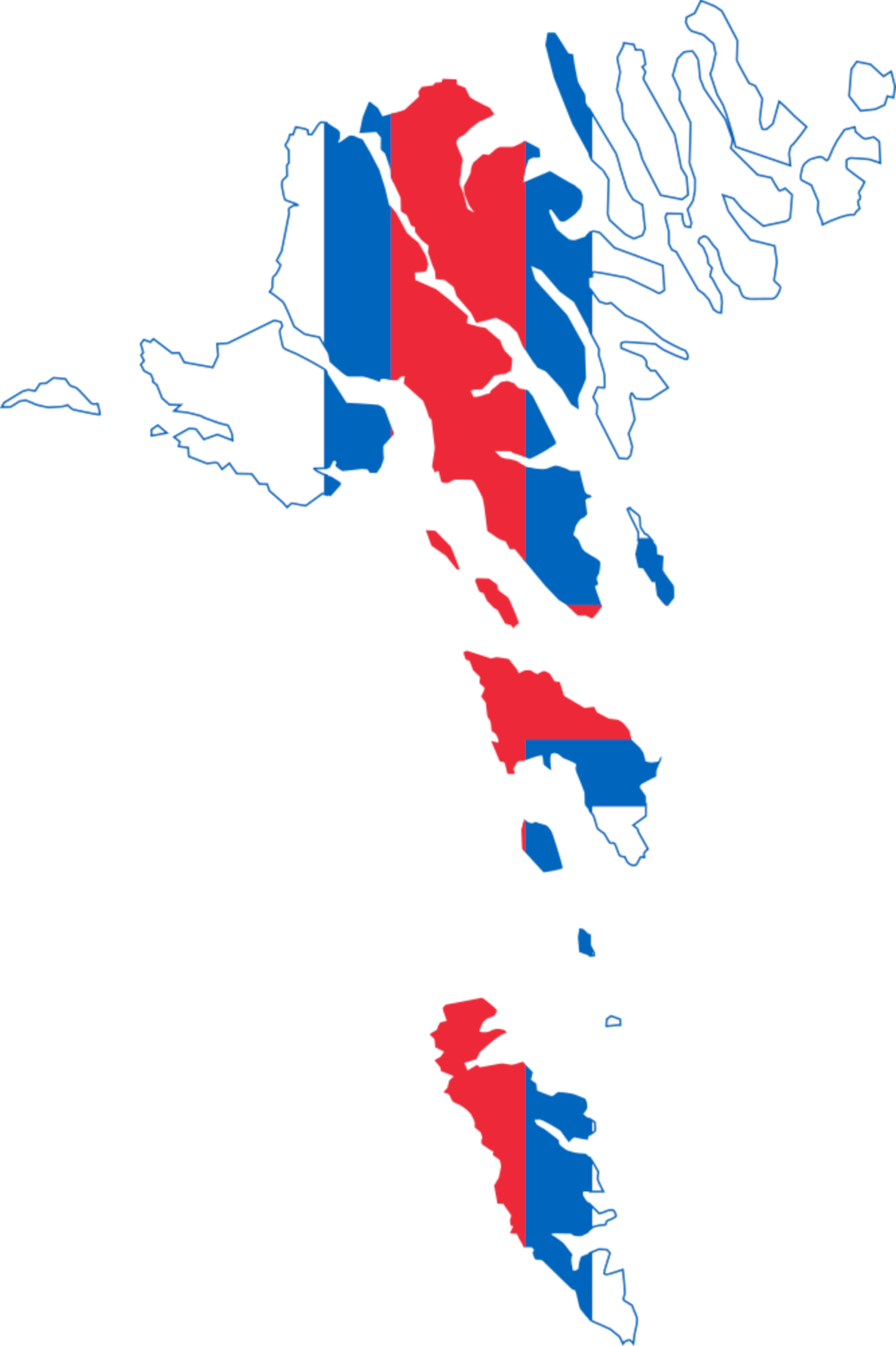 Faroe Islands Flag Map