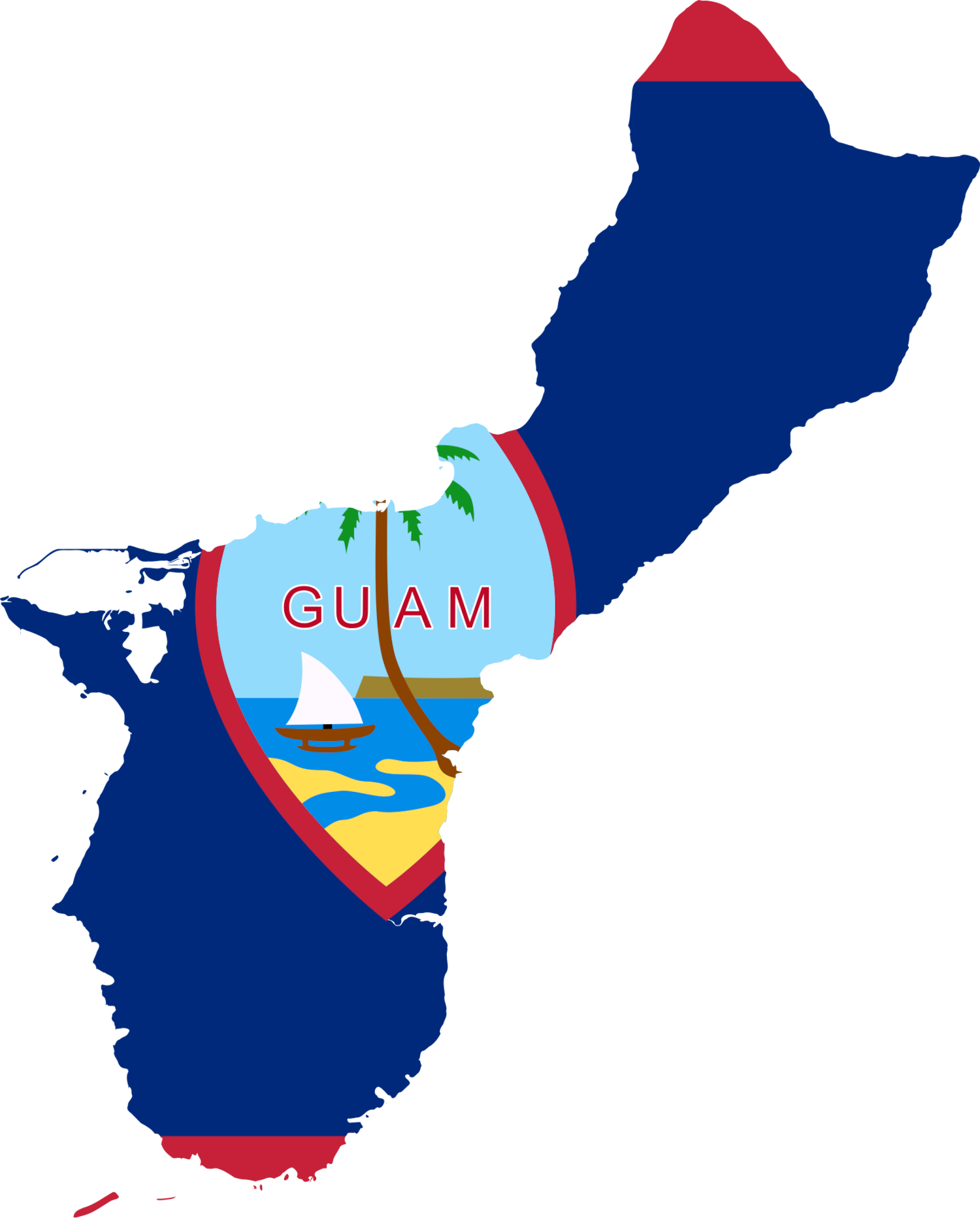 Guam Flag Map
