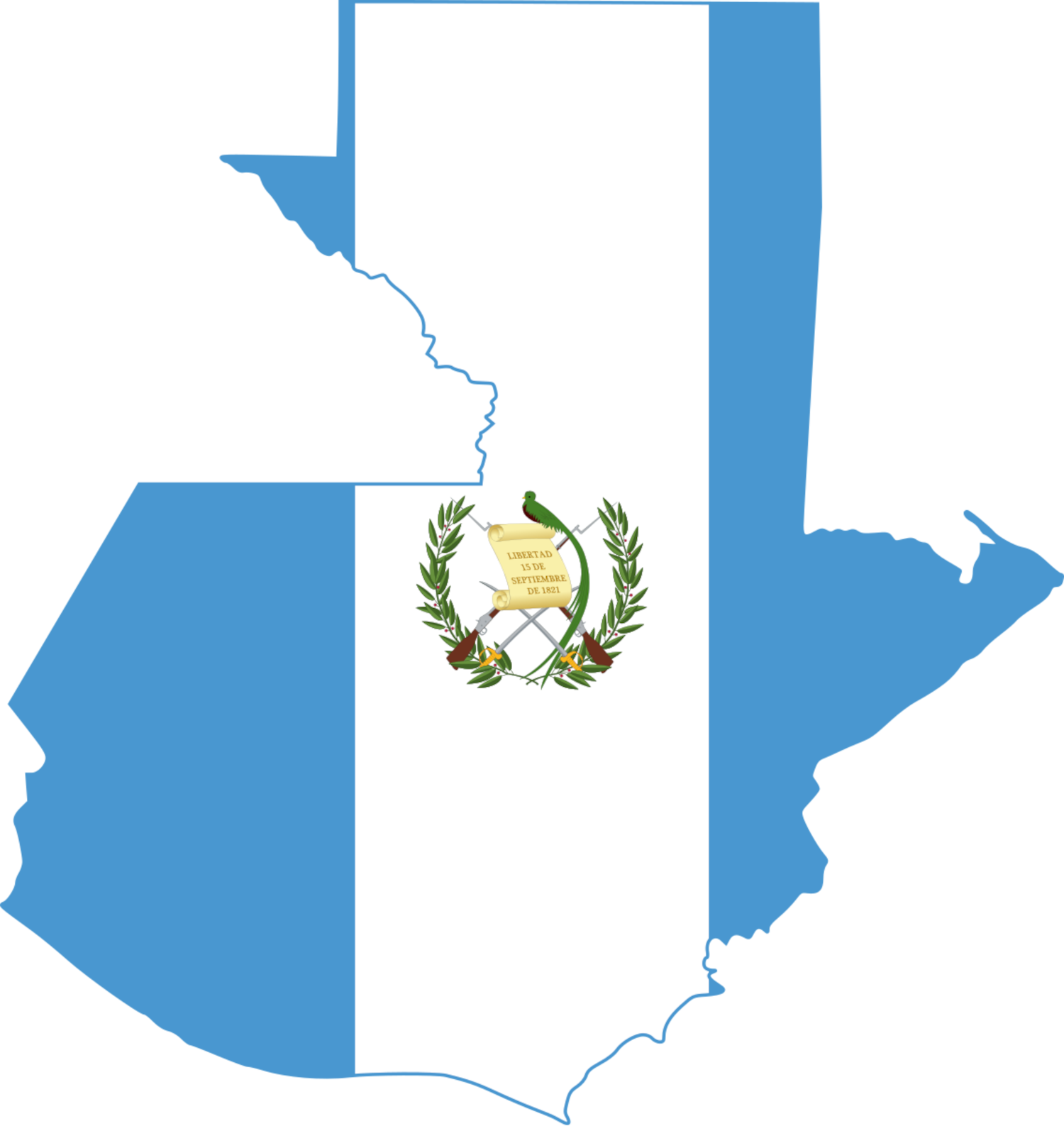 Guatemala Flag Map