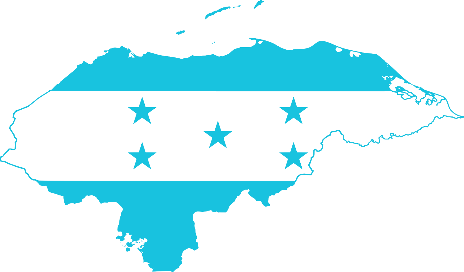Honduras Flag Map
