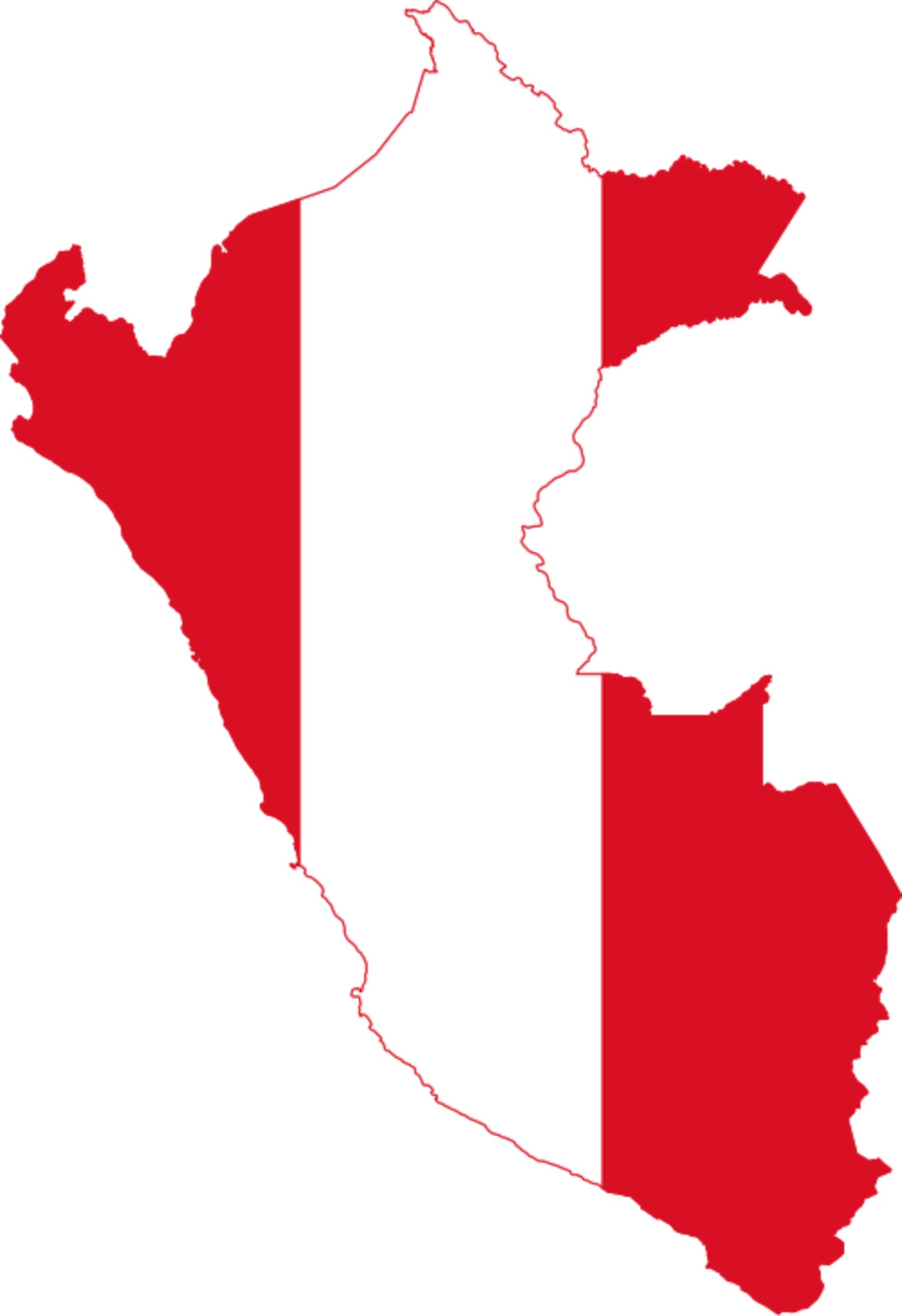 Peru Flag Map