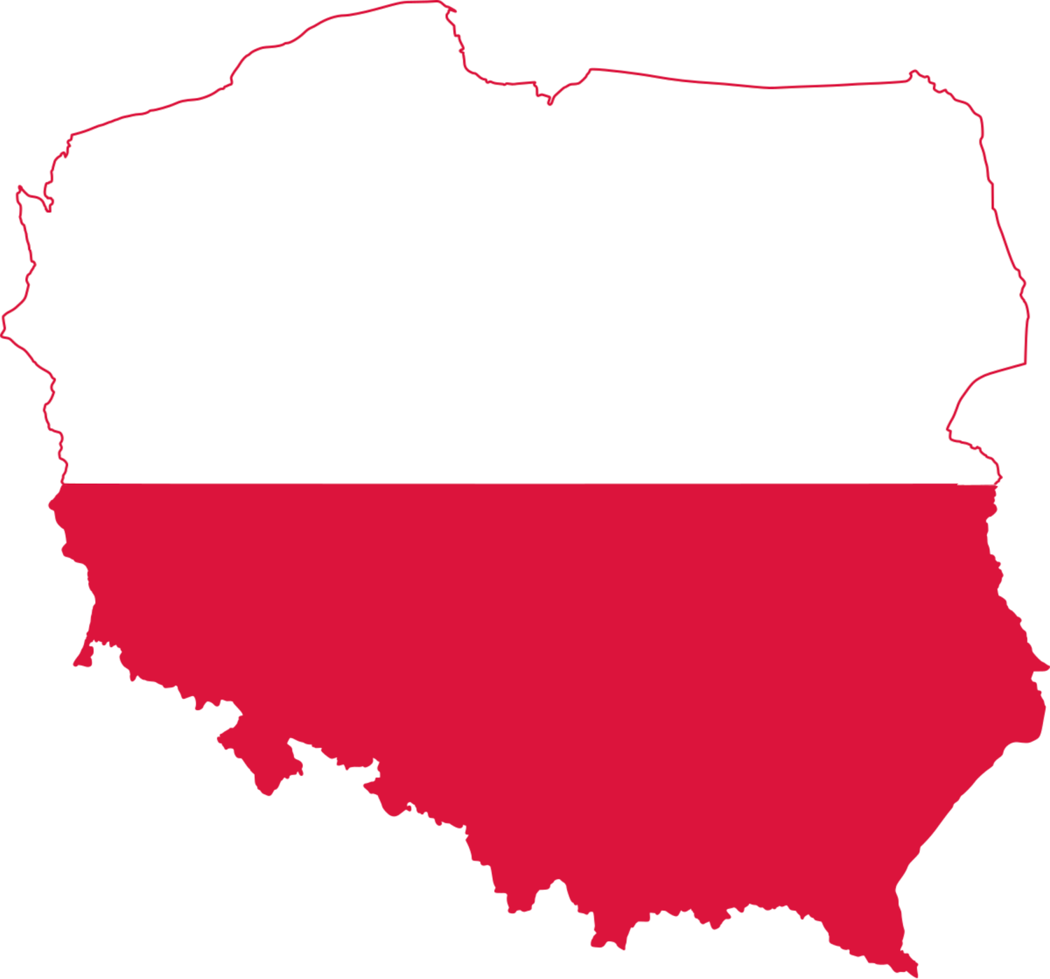 Poland Flag Map