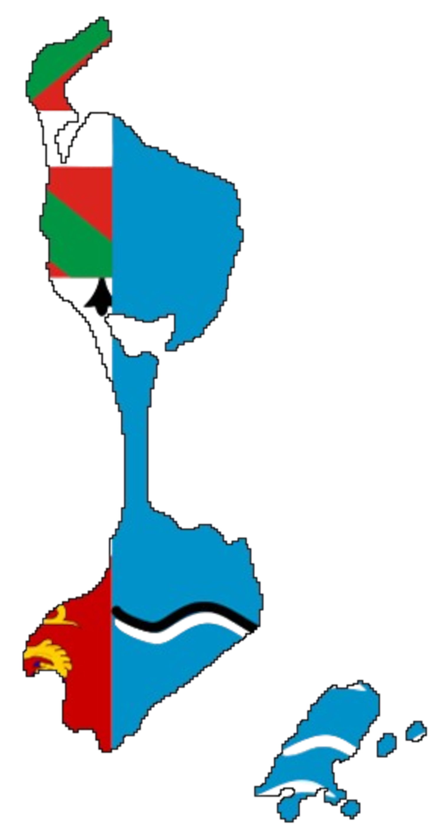 Saint Pierre and Miquelon Flag Map