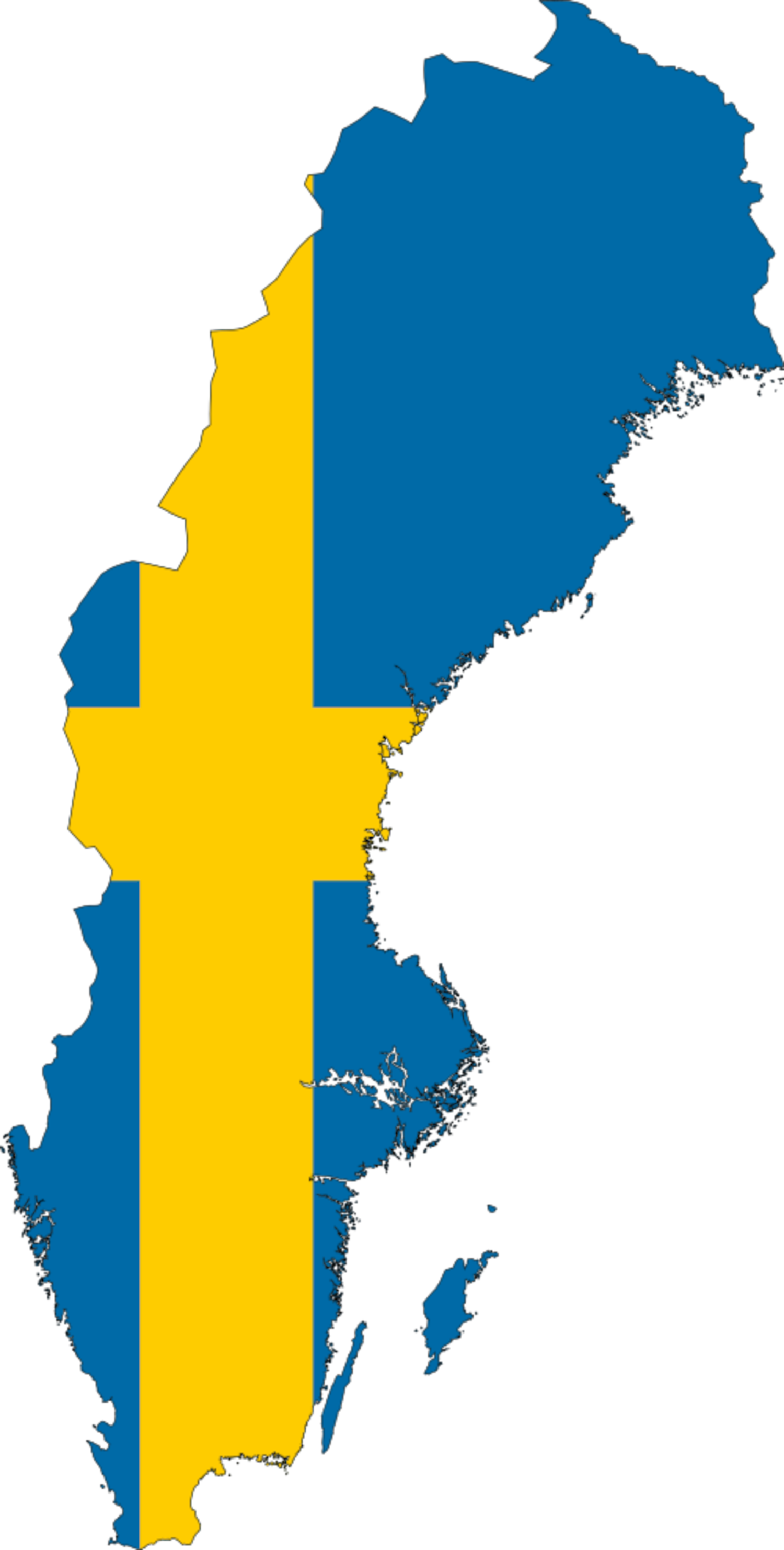 Sweden Flag Map
