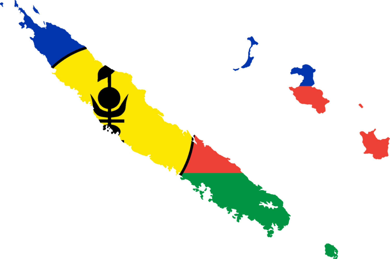 New Caledonia Flag Map