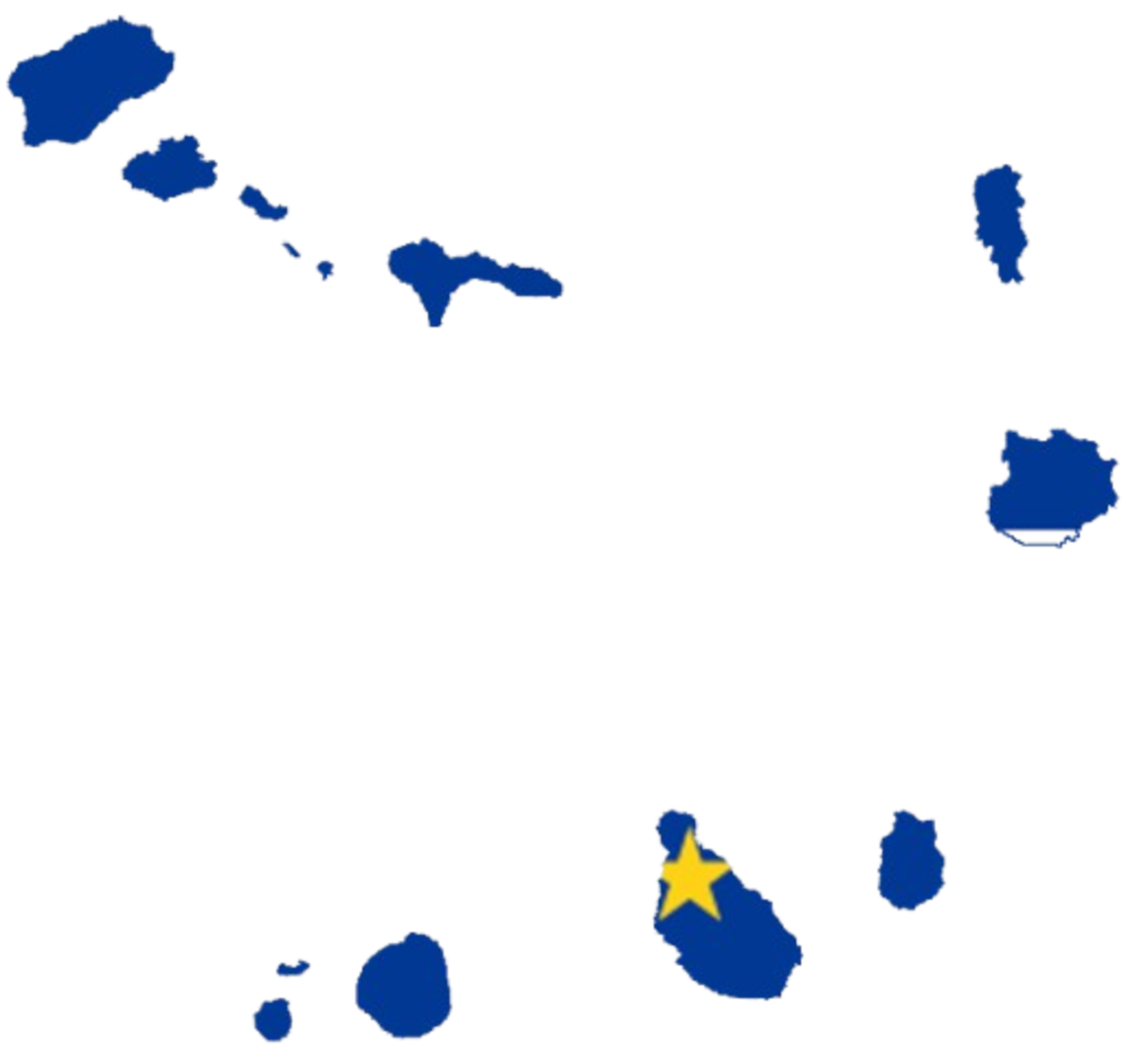 Cape Verde Flag Map