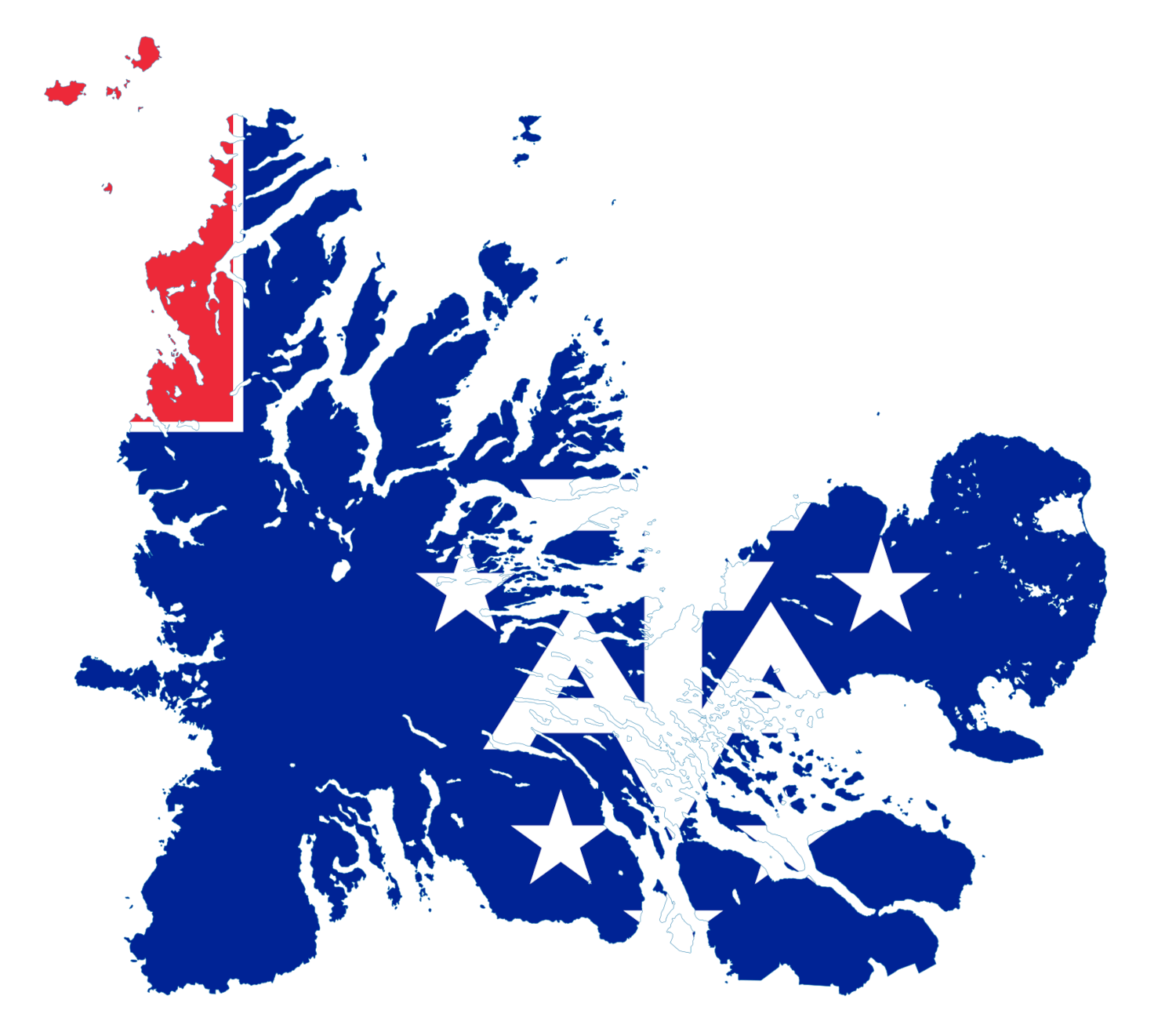 rench Southern and Antarctic Lands Flag Map