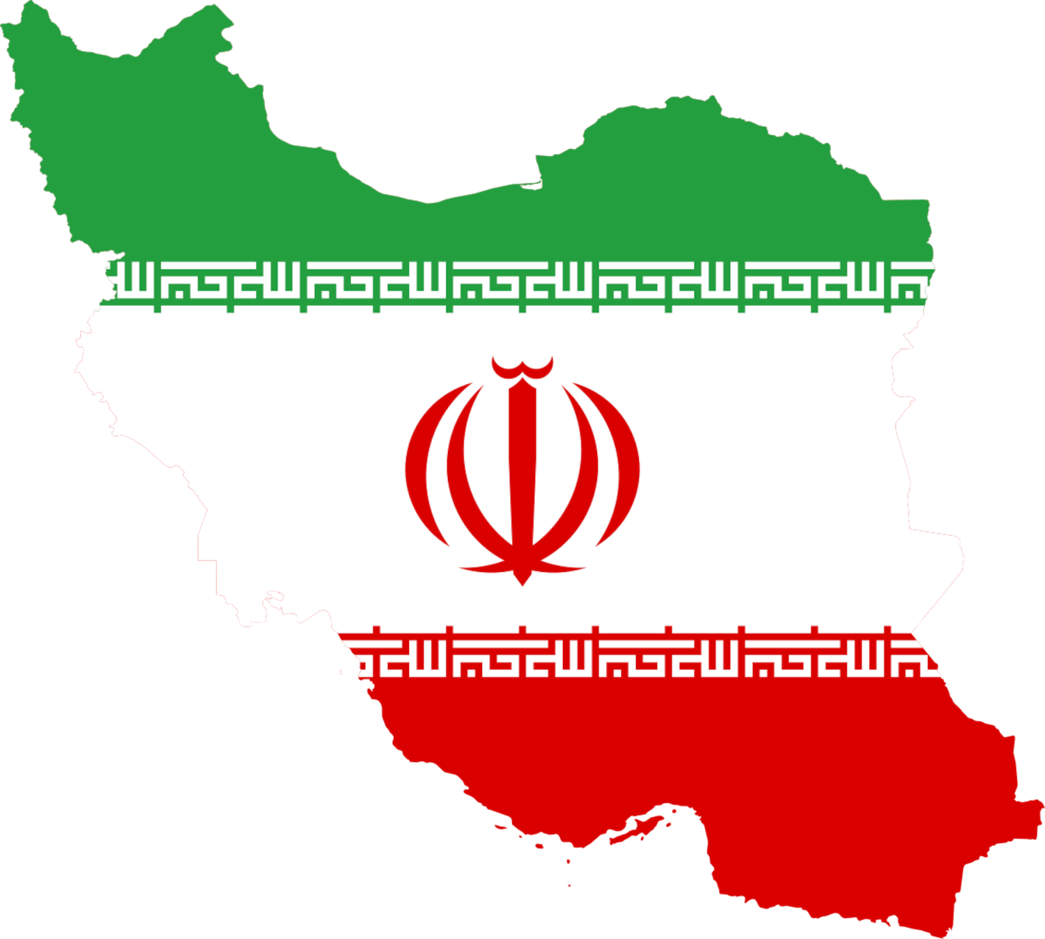 Iran Flag Map