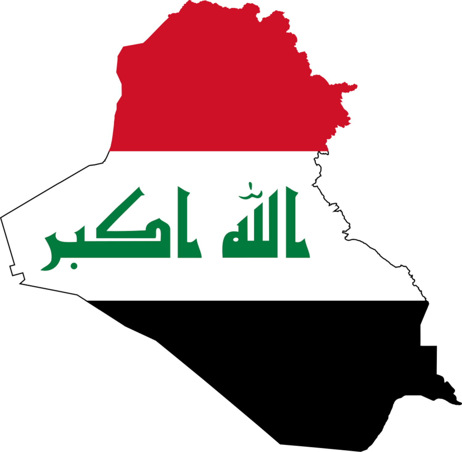 Iraq Flag Map