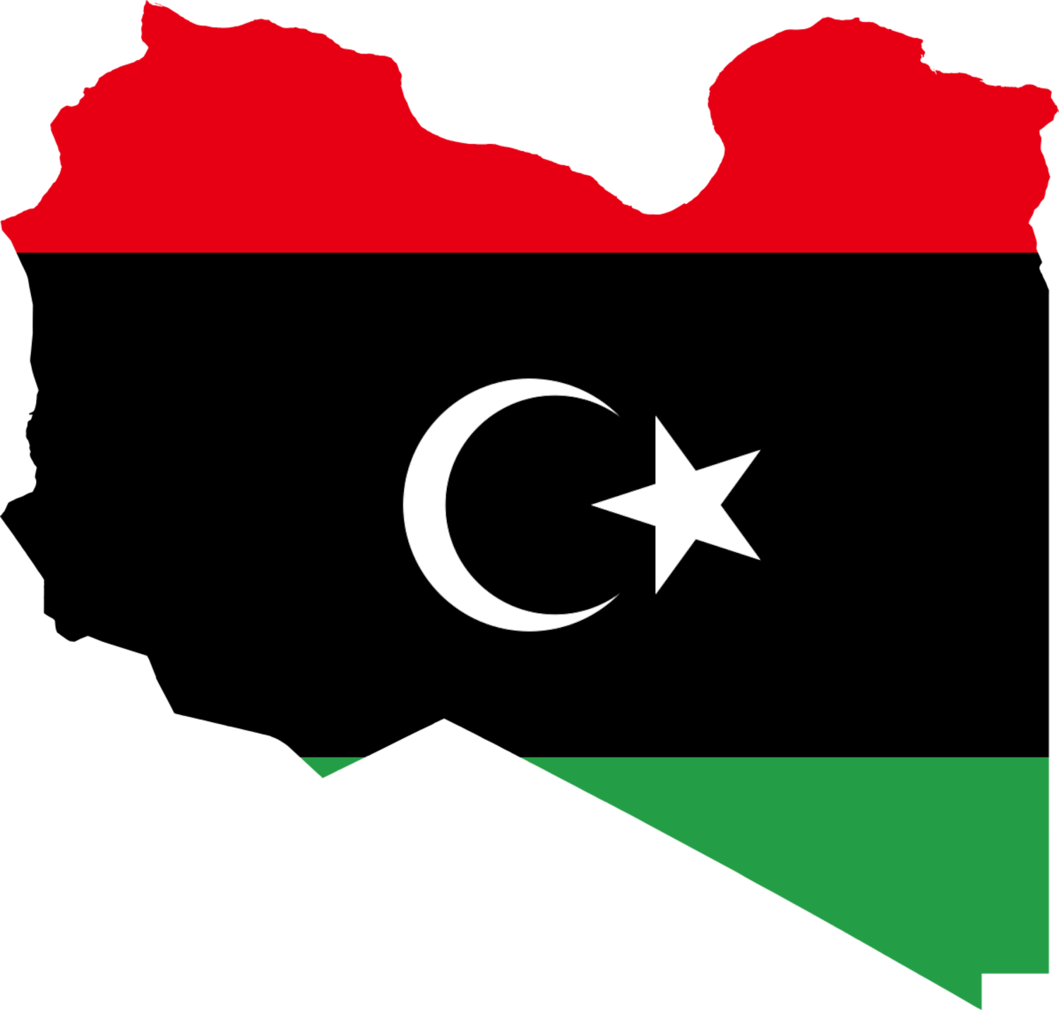 Libya Flag Map
