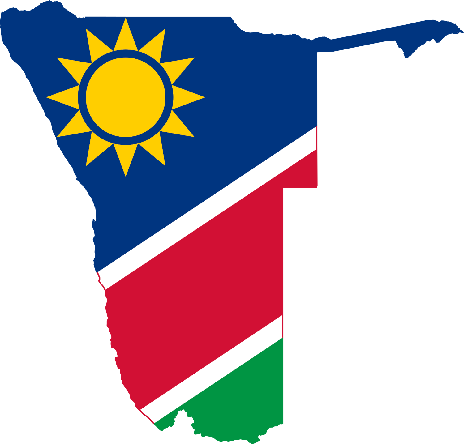 Namibia Flag Map