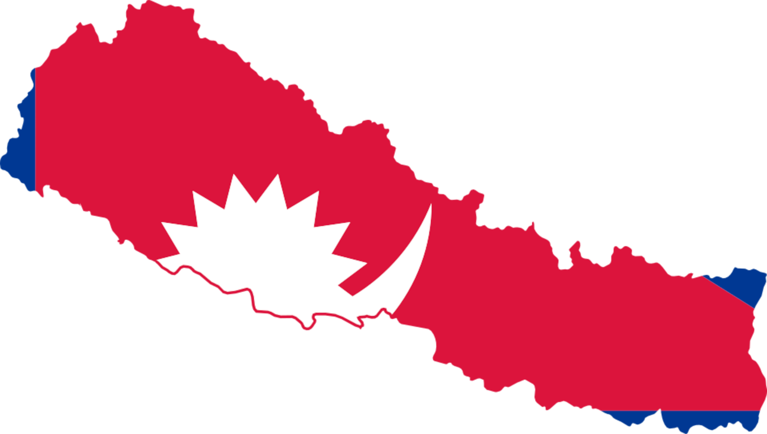 Nepal Flag Map