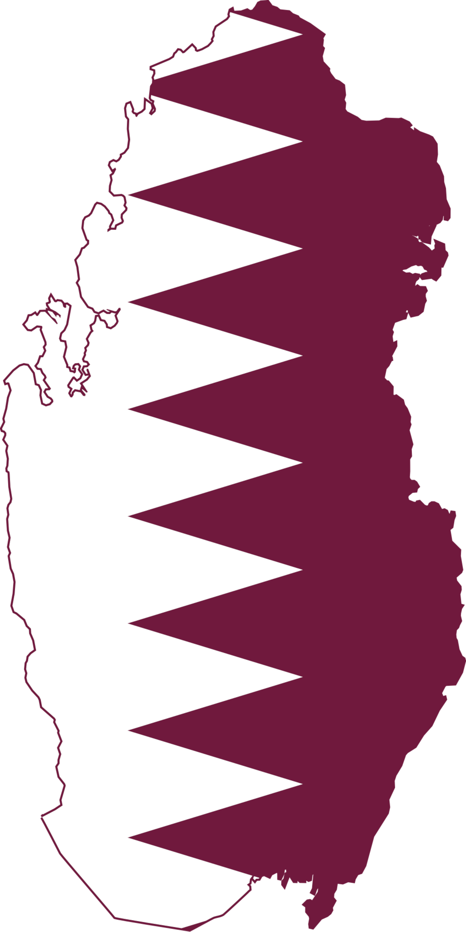 Qatar Flag Map