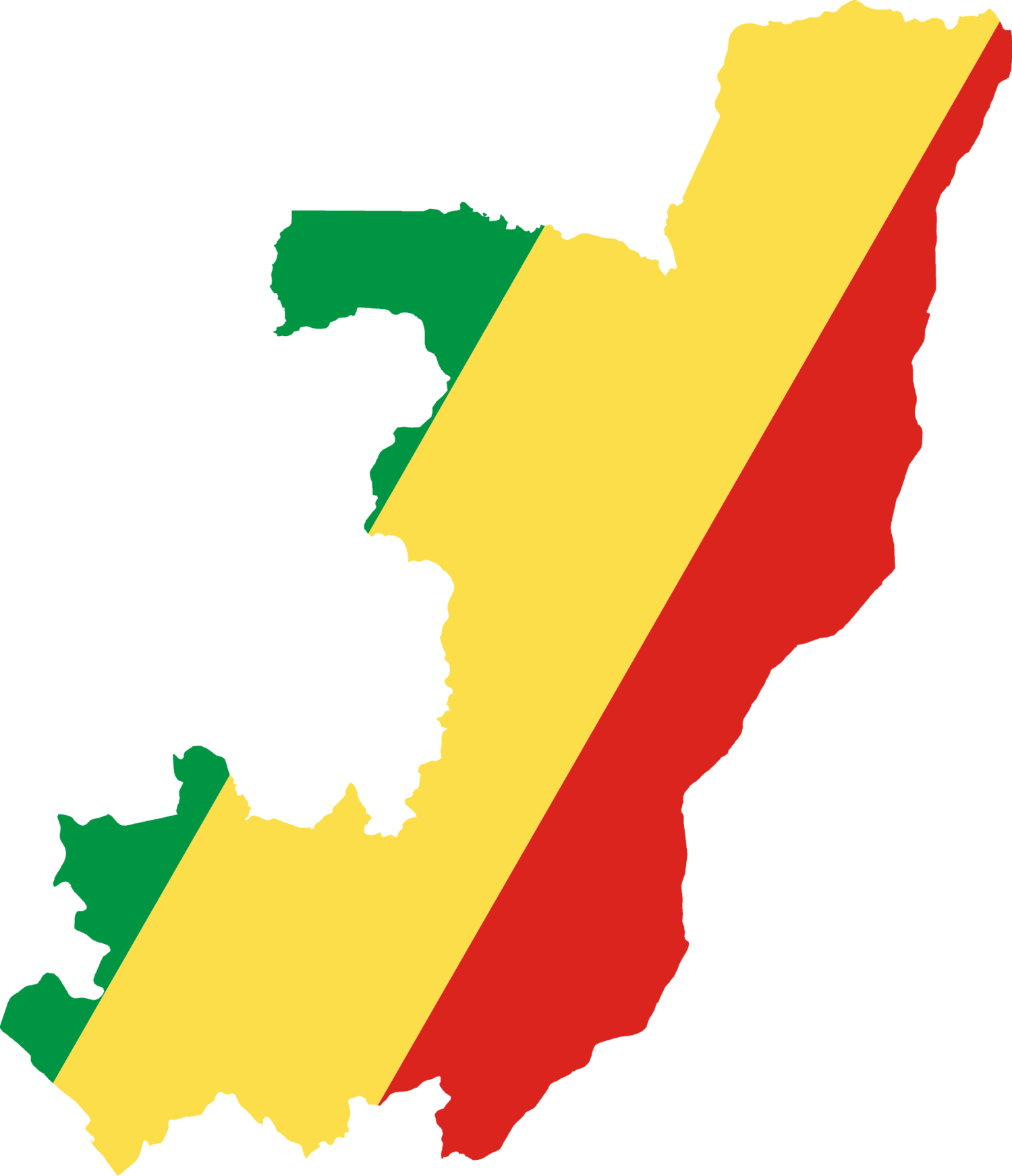 Republic of the Congo Flag Map