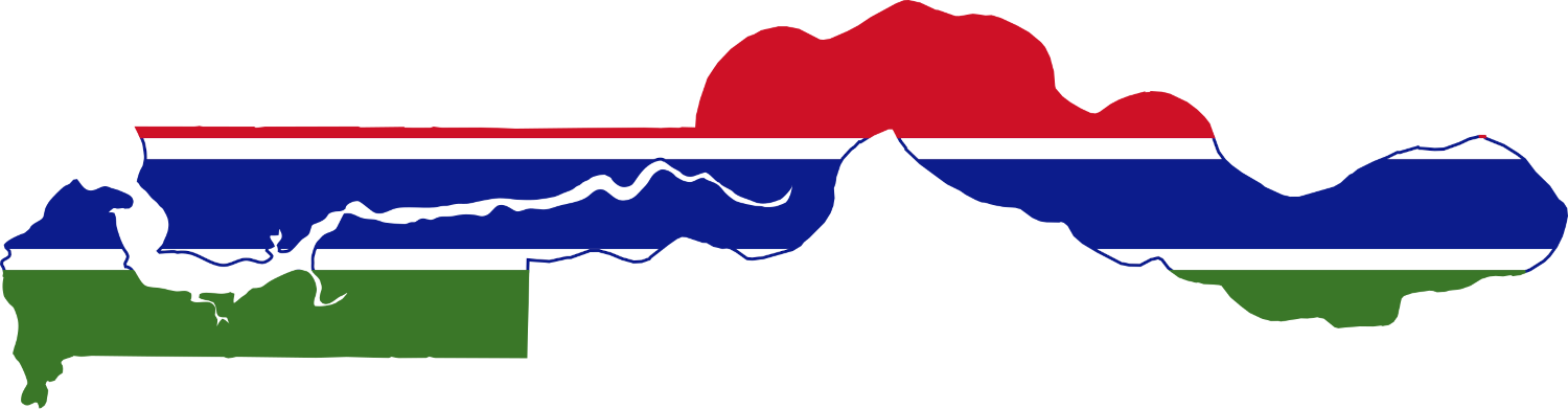 The Gambia Flag Map