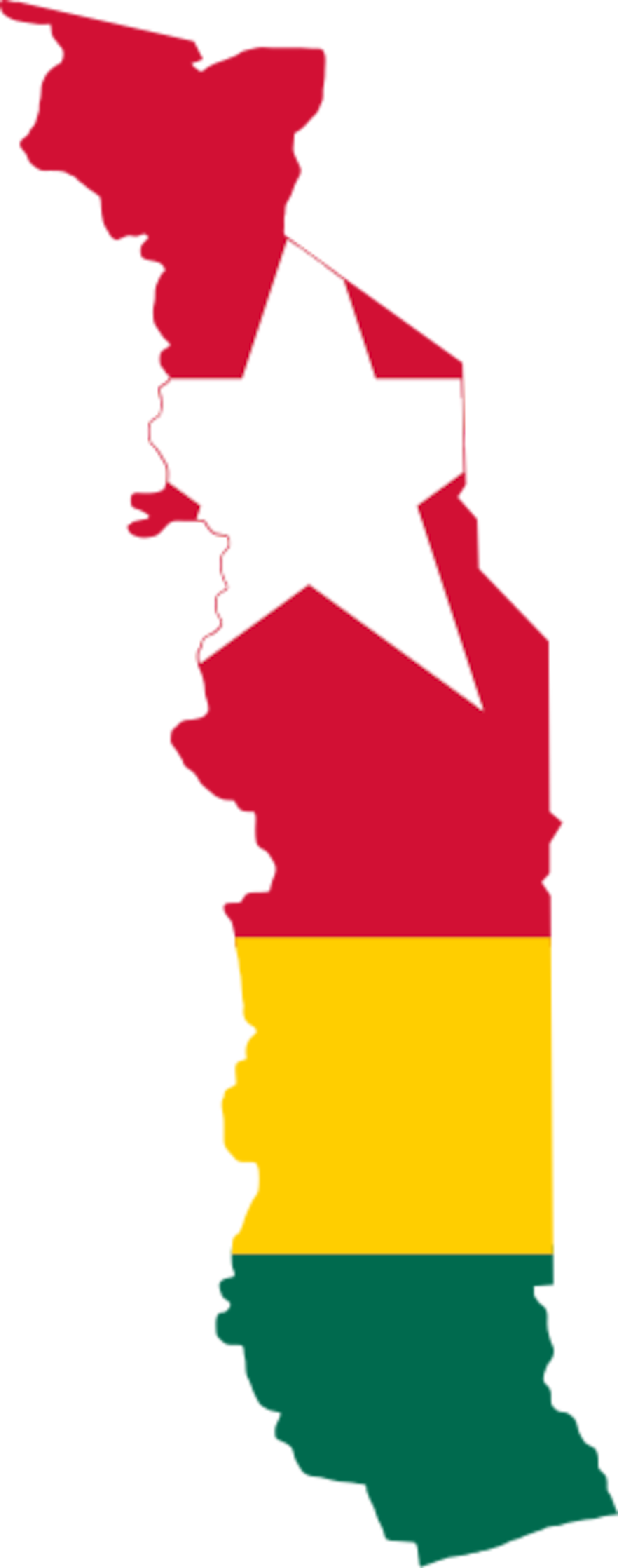 Togo Flag Map