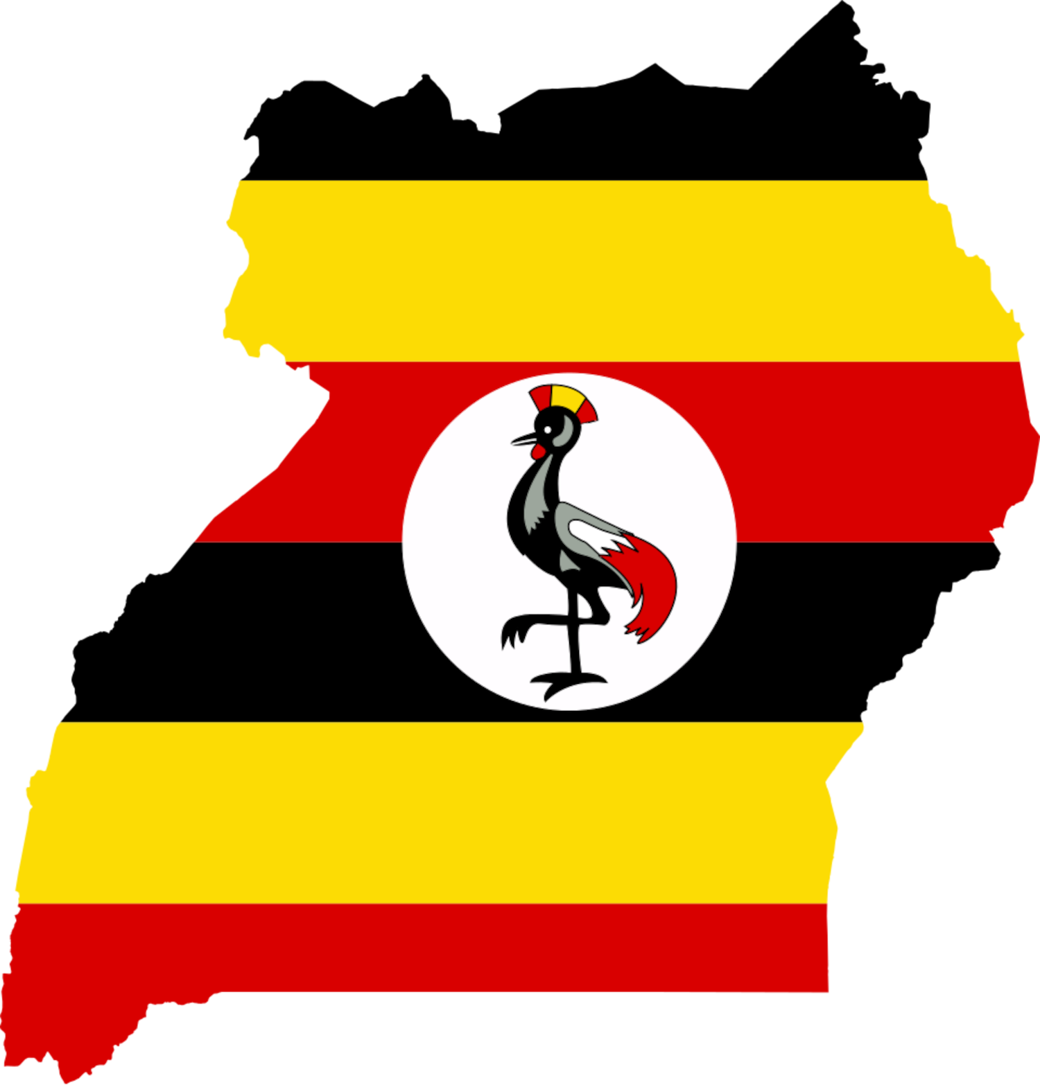 Uganda Flag Map