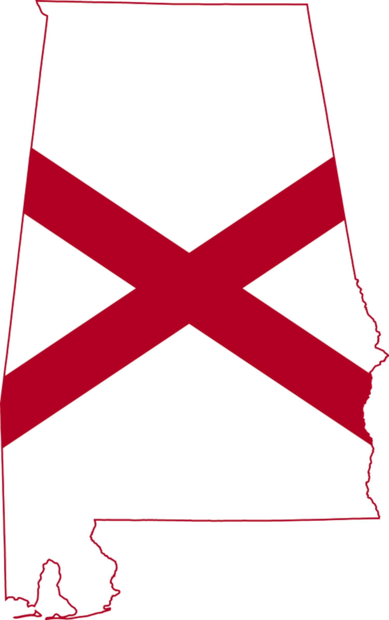 Alabama Flag Map