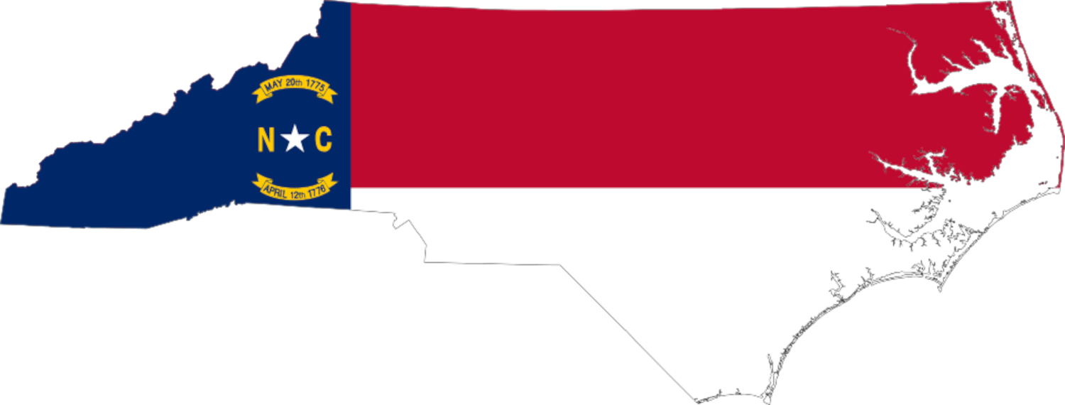 North Carolina Flag Map