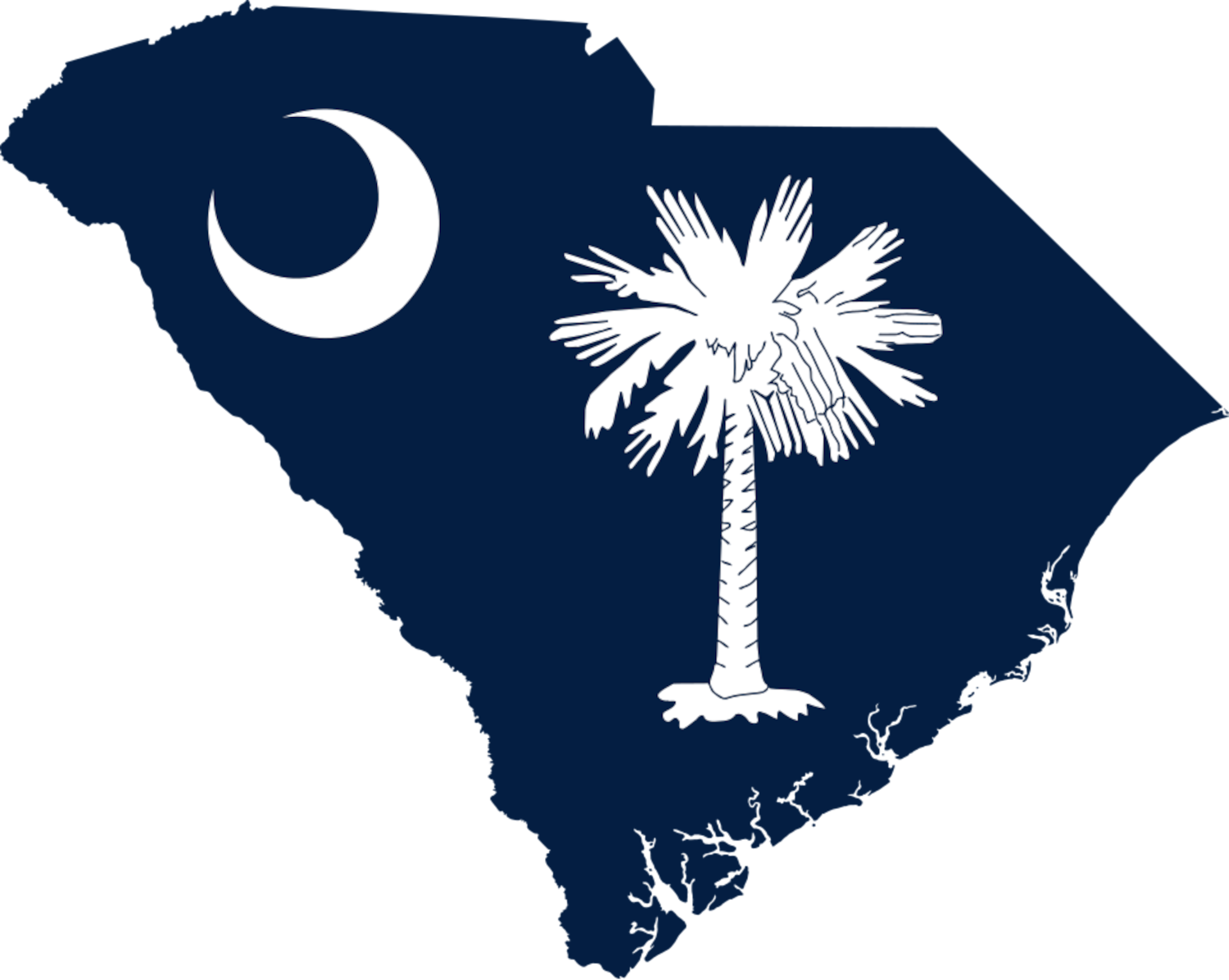 South Carolina Flag Map
