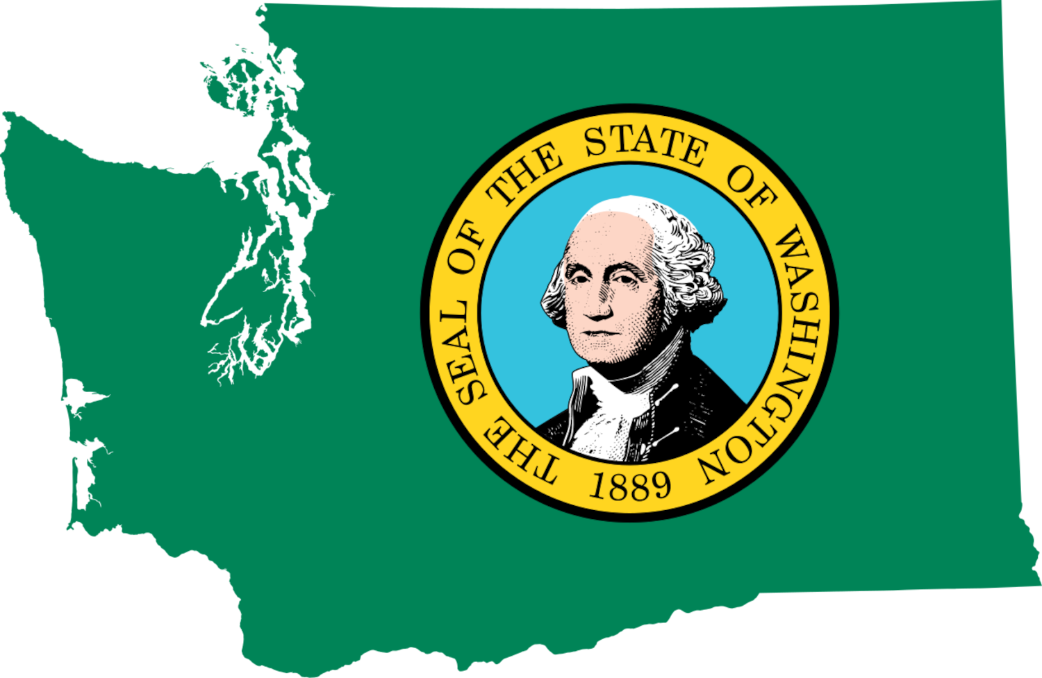 Washington Flag Map