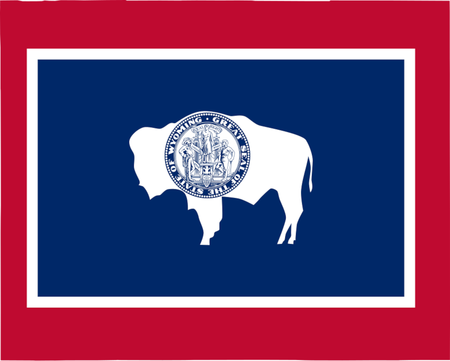 Wyoming Flag Map