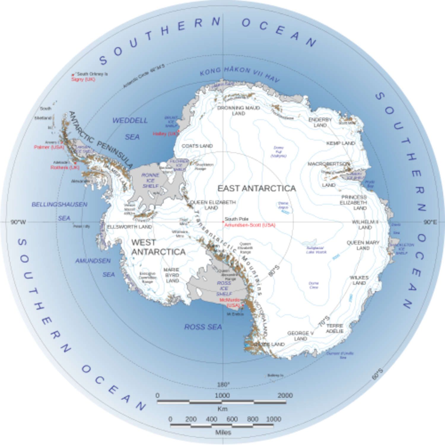 Antarctica Map