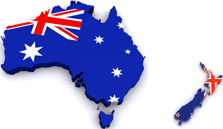 Australia and New Zealand Flag Maps