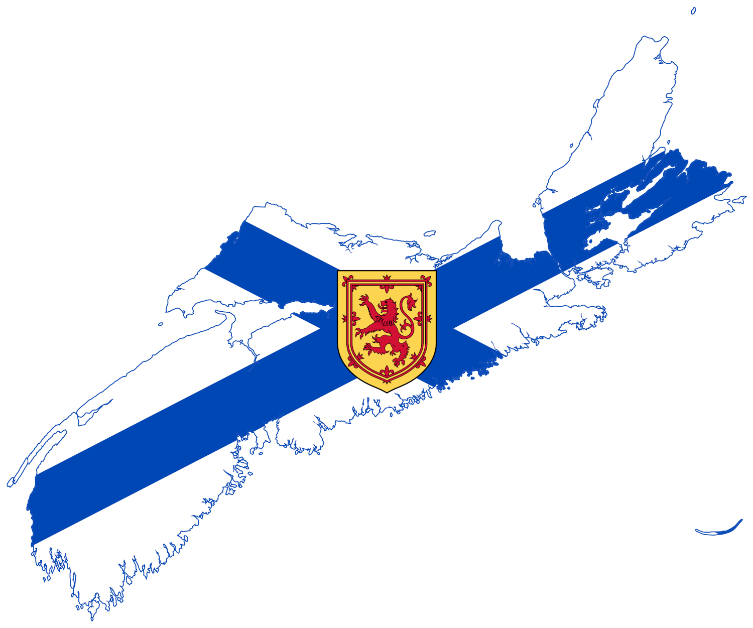 Nova Scotia Flag Map