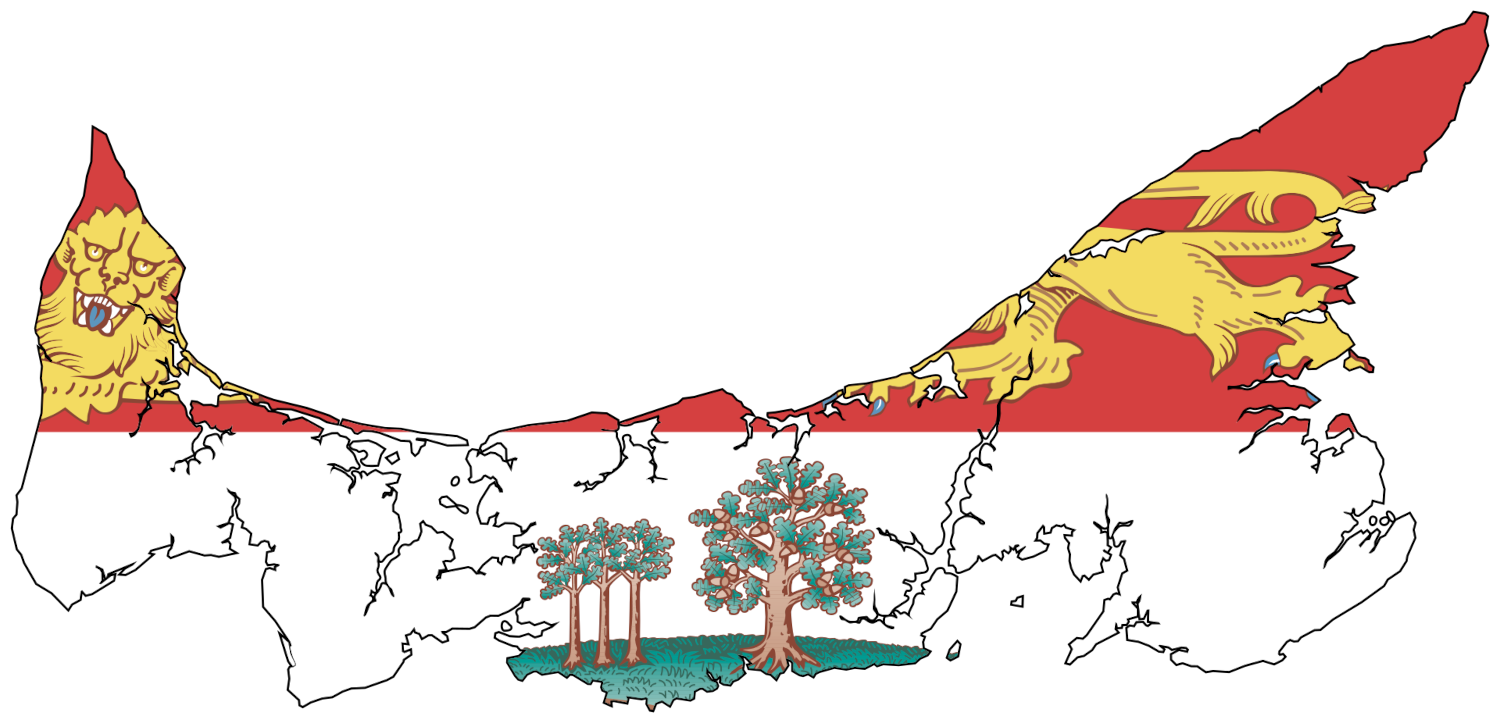 Prince Edward Island Flag Map