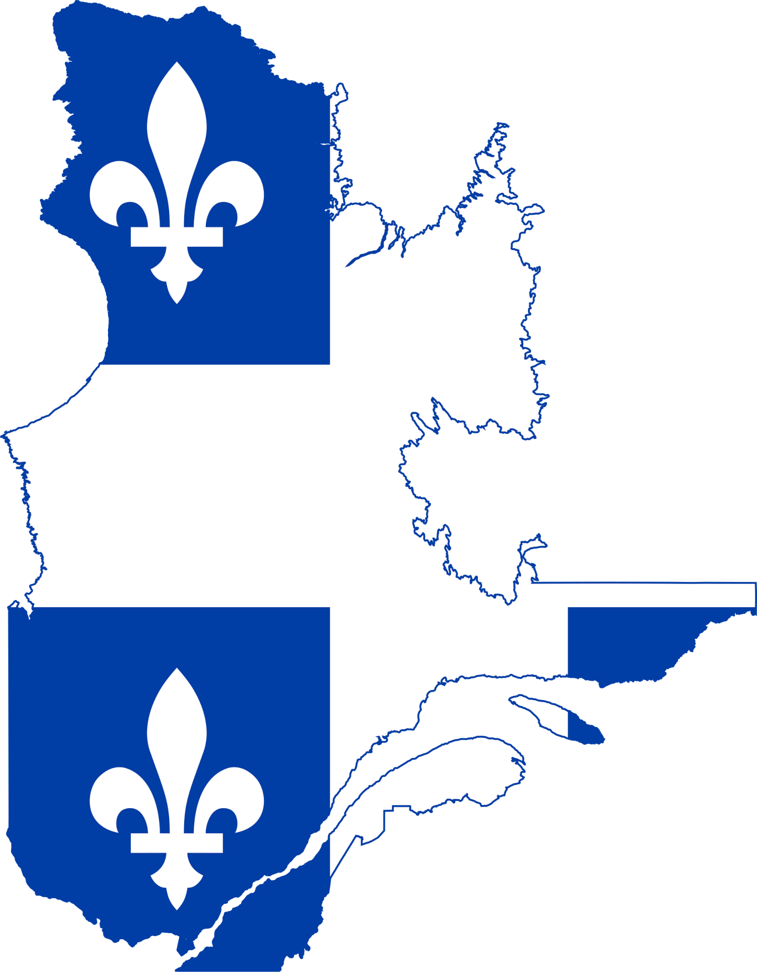 Quebec Flag Map