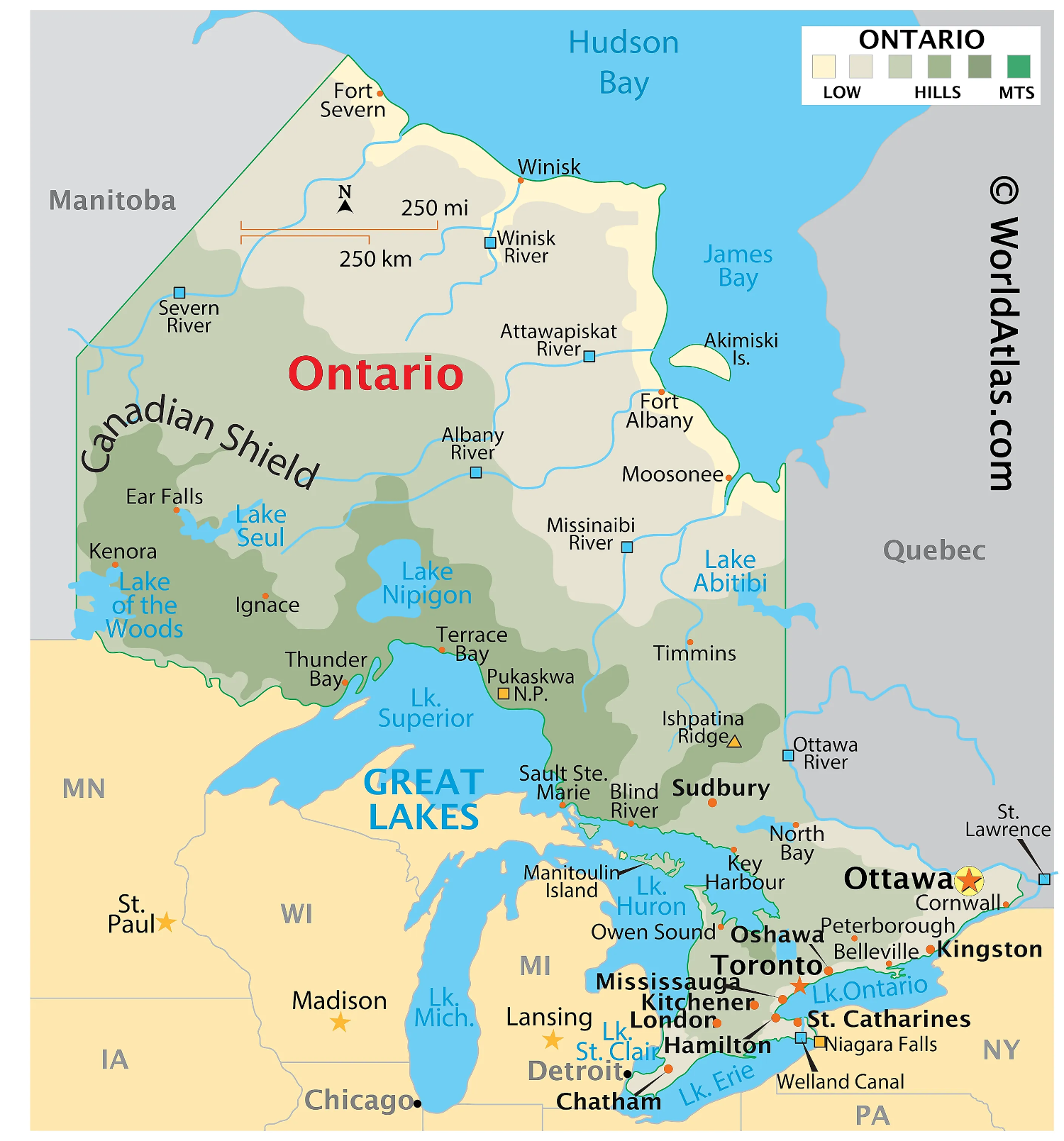Ontario Map