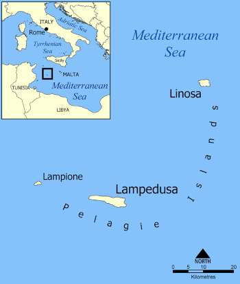Pelagie Islands Location